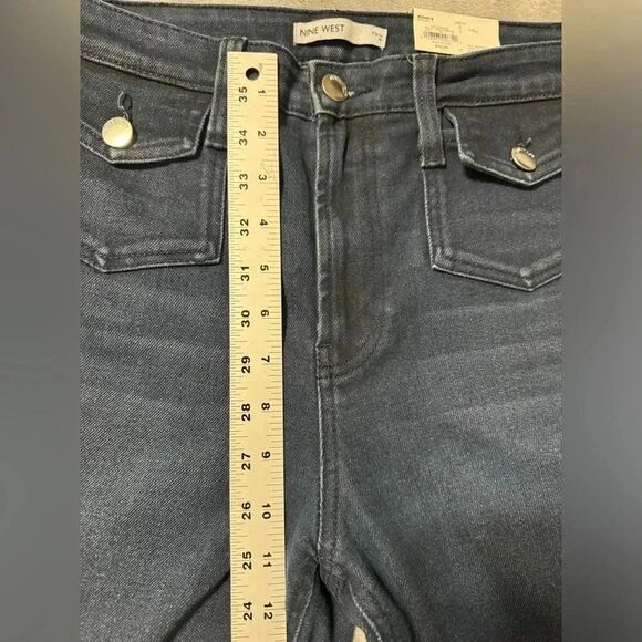 Nine West Flare Jeans Wide Leg | Dark Wash | Size 10 | New With Tags - Picture 4 of 10